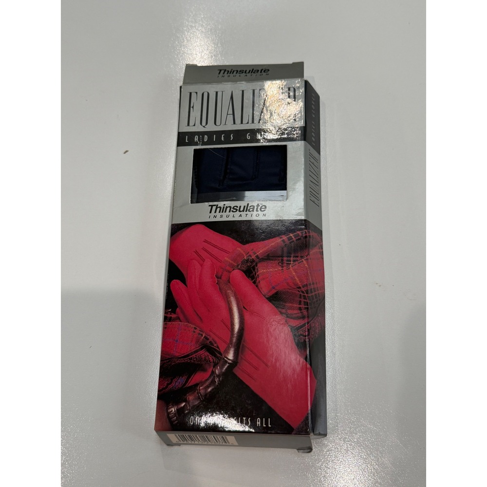 Equalizer Thinsulate Ladies Gloves Navy Blue Spandex Driving One Size Fits All